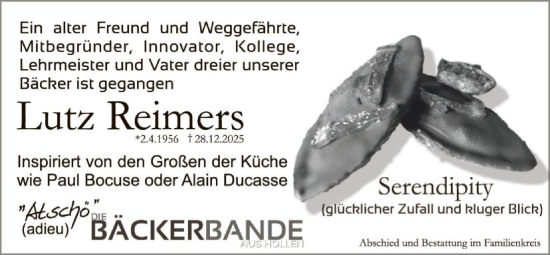 Traueranzeige von Lutz Reimers von SYKS