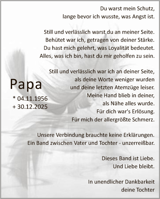 Traueranzeige von Papa  von SYKR