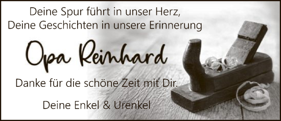 Traueranzeige von Reinhard Wienberg von SYKS