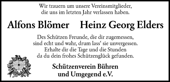 Traueranzeige von Vereinsmitglieder  von SYWZ