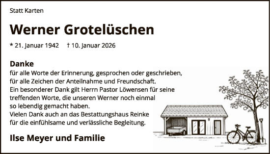 Traueranzeige von Werner Grotelüschen von SYWZ